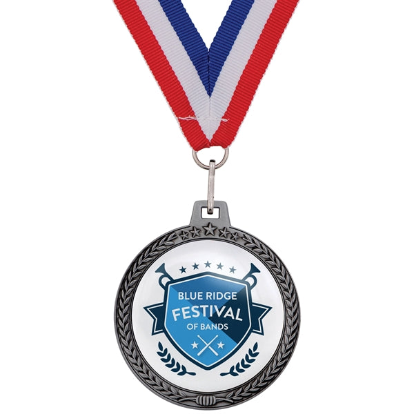 3" Speed Medal 3D Wreath & Star Border