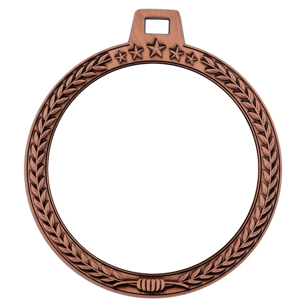 3" Speed Medal 3D Wreath & Star Border