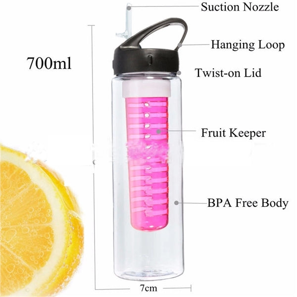 Vitamin 27oz tritan fruit infuser water bottle