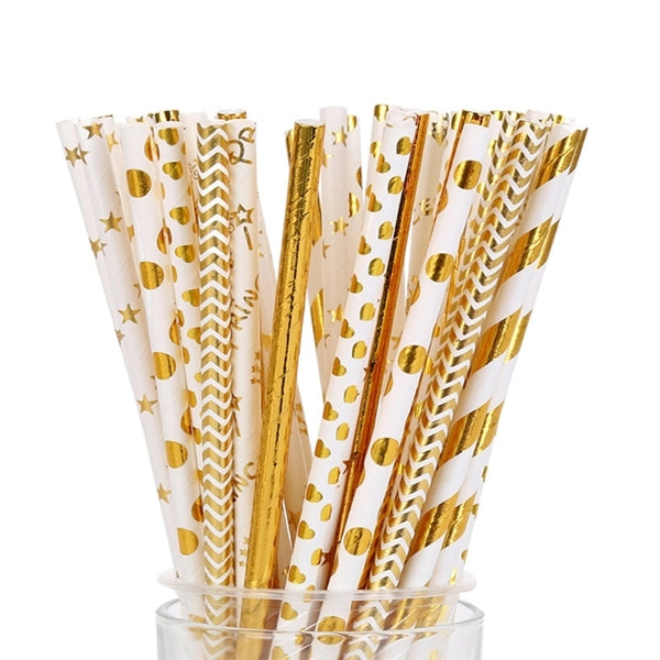 Gold Paper Straw