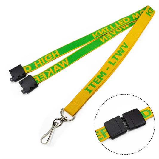 1/2" Woven Lanyards w/ Safety Breakaway