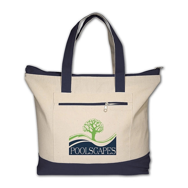 Zippered Cotton Boat Totes