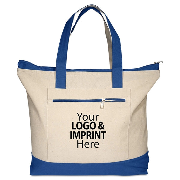 Zippered Cotton Boat Totes