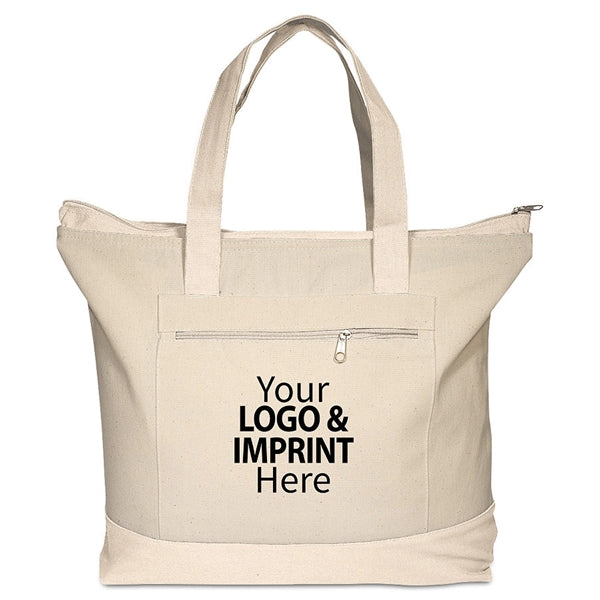 Zippered Cotton Boat Totes