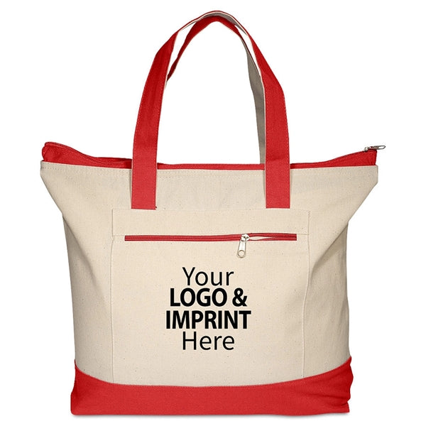 Zippered Cotton Boat Totes