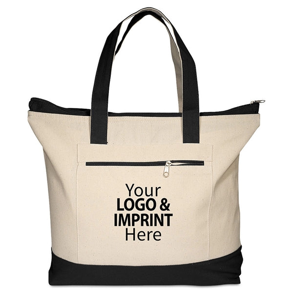 Zippered Cotton Boat Totes