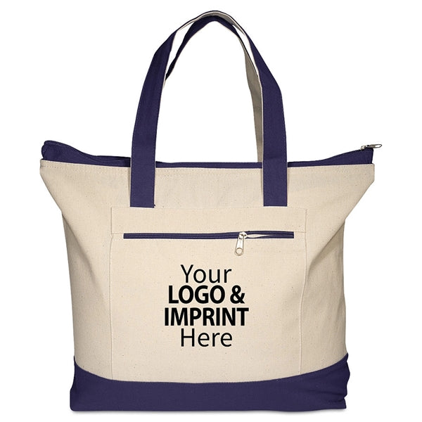 Zippered Cotton Boat Totes