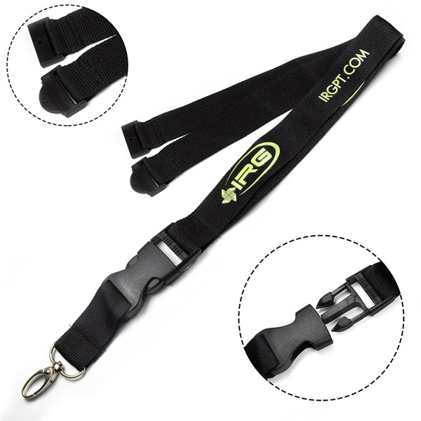 5/8" Polyester Lanyard w/ Buckle Release & Safety Break