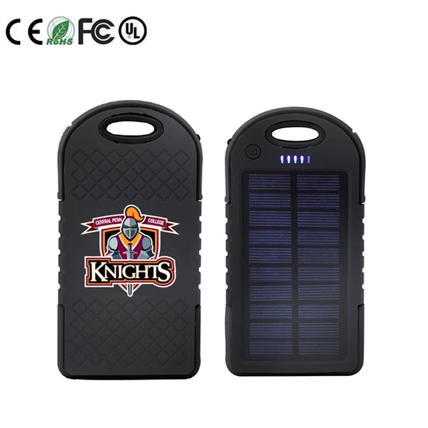 Solar Power Bank with Dual USB Port - 4000 mAh UL Certified