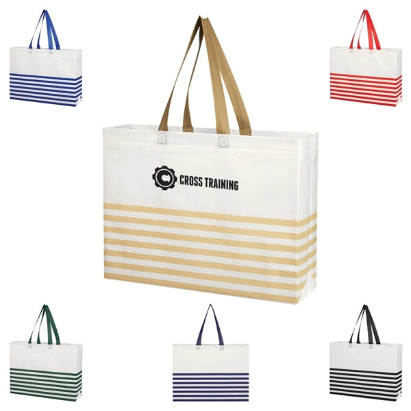 Lovely Stripe Water-Resistant Tote Bag