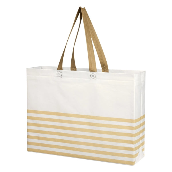 Lovely Stripe Water-Resistant Tote Bag