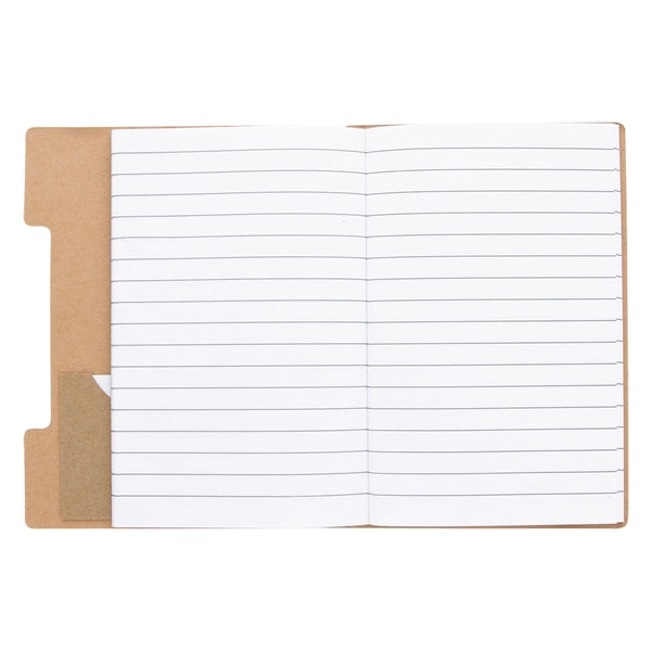 Notebook with Pen and Sticky Flags