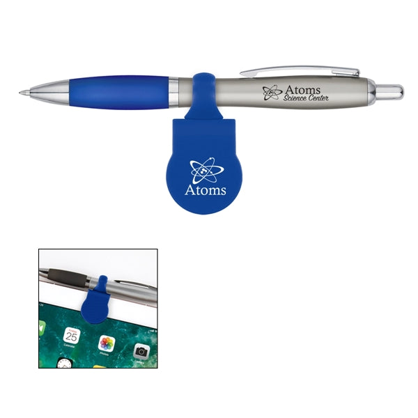 Clip-On Pen-Holding Webcam Cover with Sleek Pen