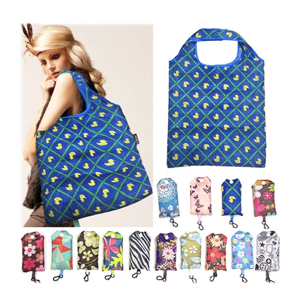 Polyester Printing Grocery Foldable Shopping Bag