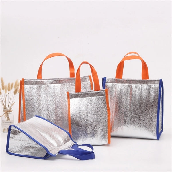 Aluminum Foil Foam Insulated Grocery Tote Cooler Bag