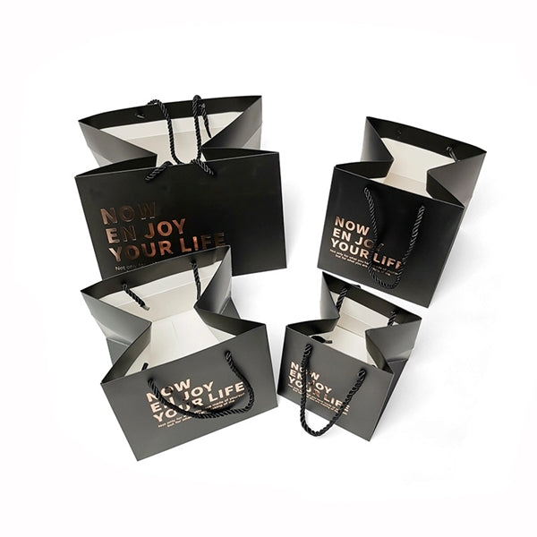 Heavy duty paper bag ribbon handle paper bag