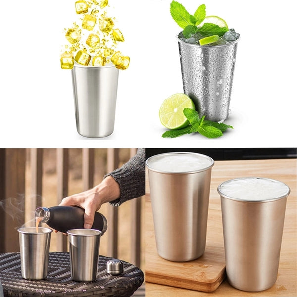 14 OZ Stainless Steel Pint Cups