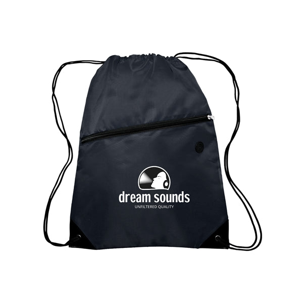 Globe Trotter Drawstring Backpack (1 Color Imprint)