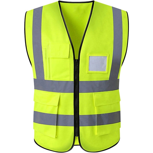 Workwear Vest Reflective Safey Vest Zipper Pocket