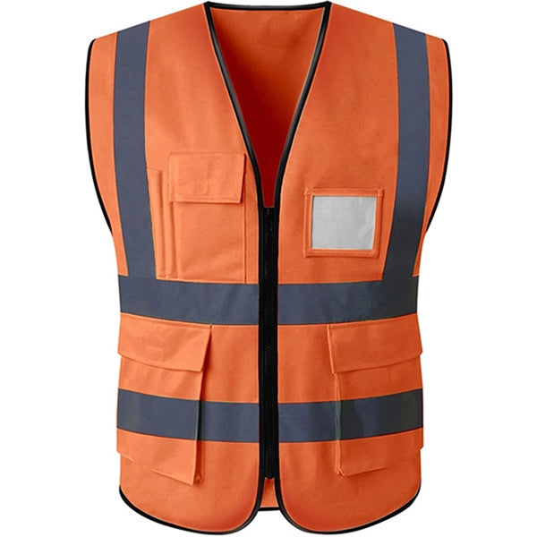 Workwear Vest Reflective Safey Vest Zipper Pocket