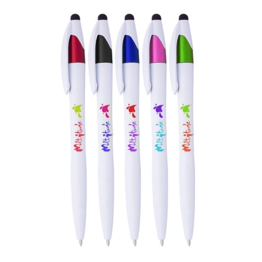 White Twist Barrel Stylus Pen