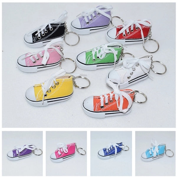 Mini Canvas Sneaker Shoe Keychain
