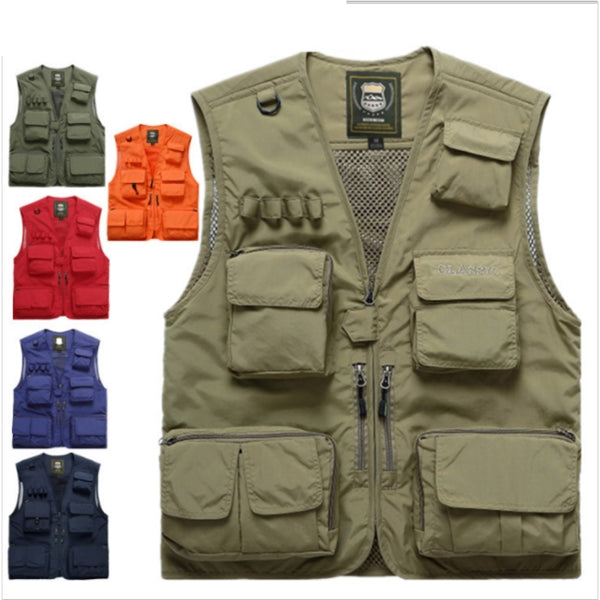 Men's Outdoor Fishing Photograph Vest With Multi Pockets