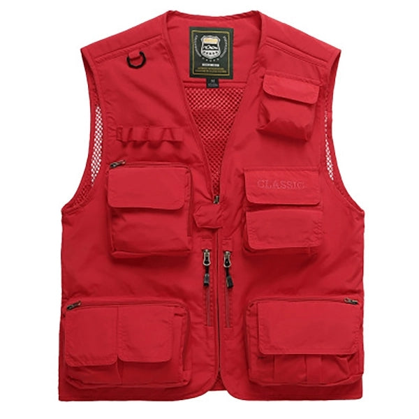 Men's Outdoor Fishing Photograph Vest With Multi Pockets
