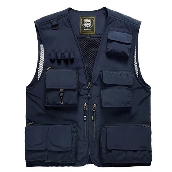 Men's Outdoor Fishing Photograph Vest With Multi Pockets