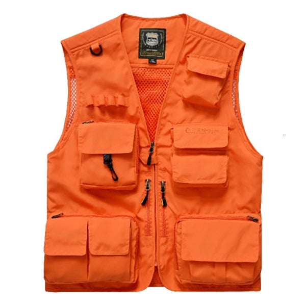 Men's Outdoor Fishing Photograph Vest With Multi Pockets