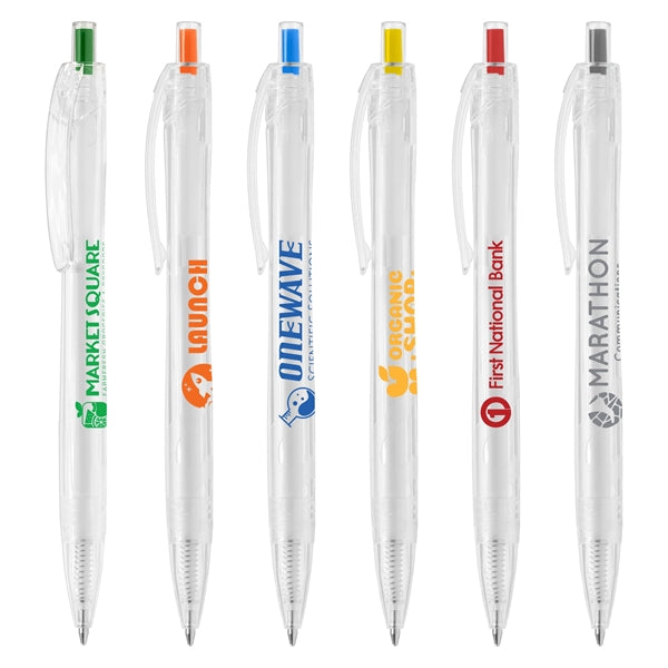 Aqua Clear - RPET Recycled Plastic Pen - Silkscreen