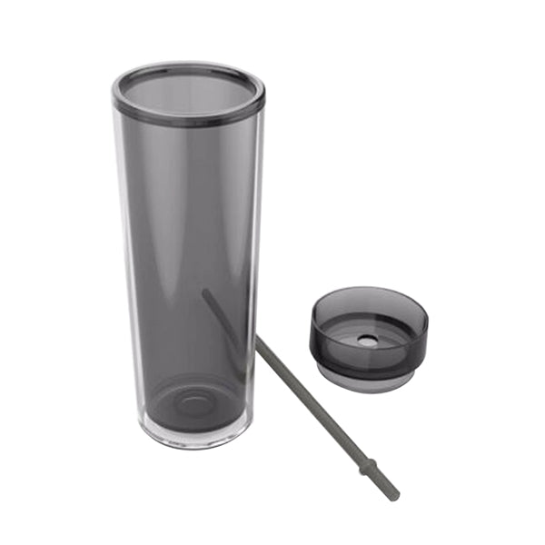 Double Wall Acrylic Tumbler with Lid and Straw, 16 oz.