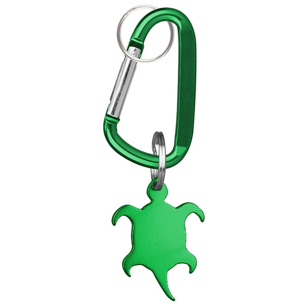 Turtle Shaped Bottle Opener Key Holder and Carabiner