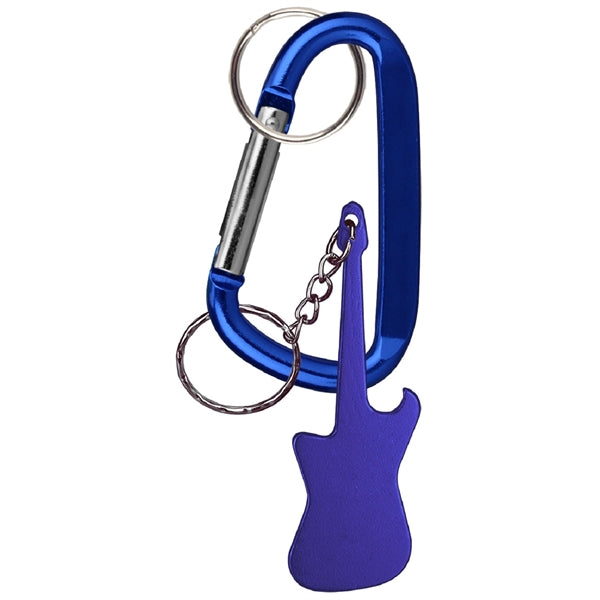 Guitar Shaped Bottle Opener Key Holder and Carabiner