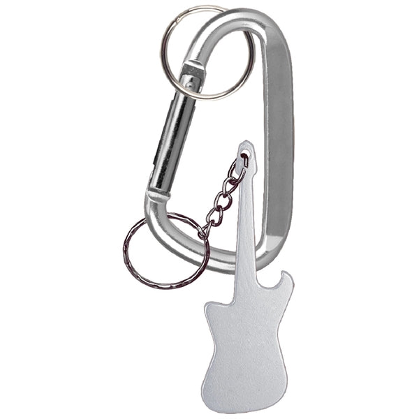 Guitar Shaped Bottle Opener Key Holder and Carabiner