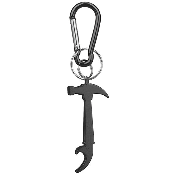 Hammer Shaped Bottle Opener Key Holder and Carabiner