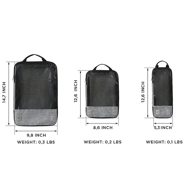 3-Piece Waterproof Travel Storage Bag