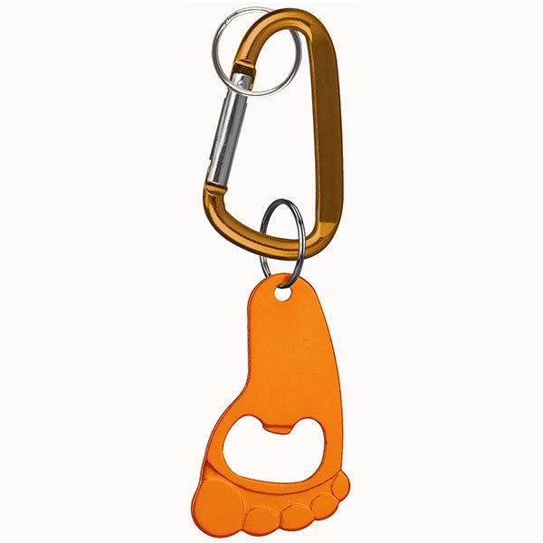 Foot Shaped Bottle Opener Key Holder and Carabiner