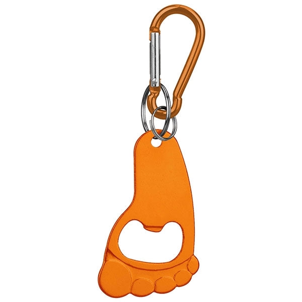 Foot Shaped Bottle Opener Key Holder and Carabiner