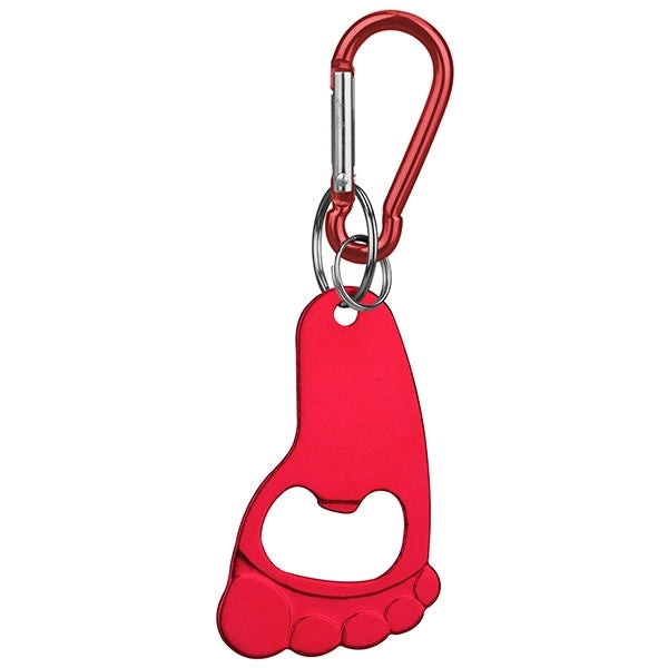 Foot Shaped Bottle Opener Key Holder and Carabiner