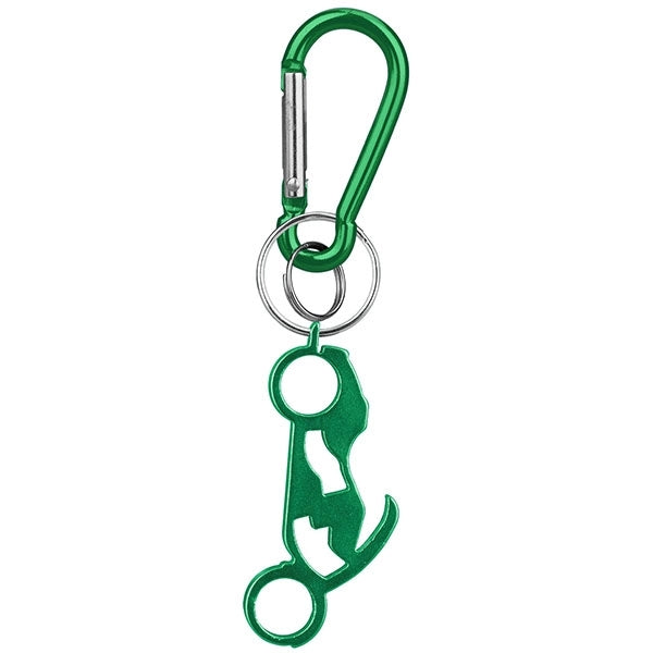 Motorcycle Shaped Bottle Opener Key Holder and Carabiner