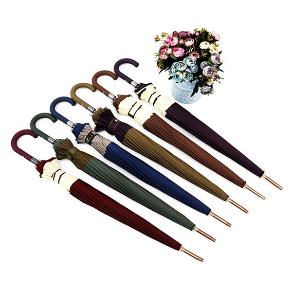 Stitching Color Long Handle Umbrella