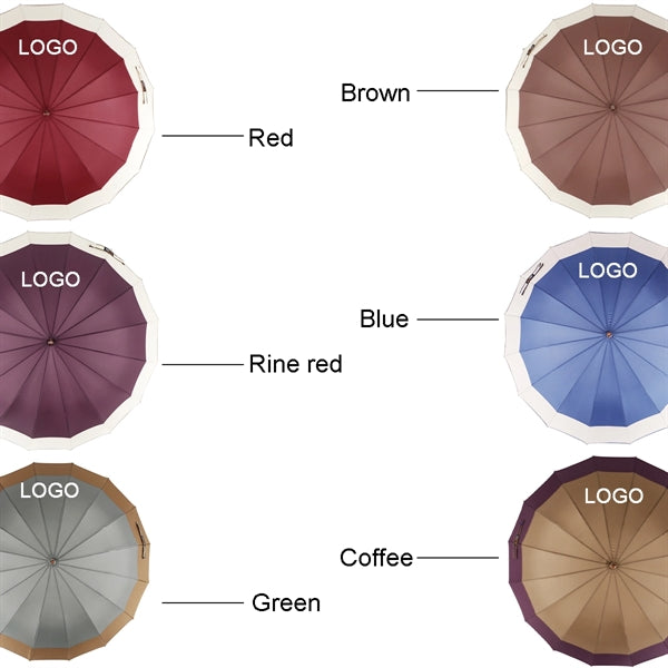 Stitching Color Long Handle Umbrella