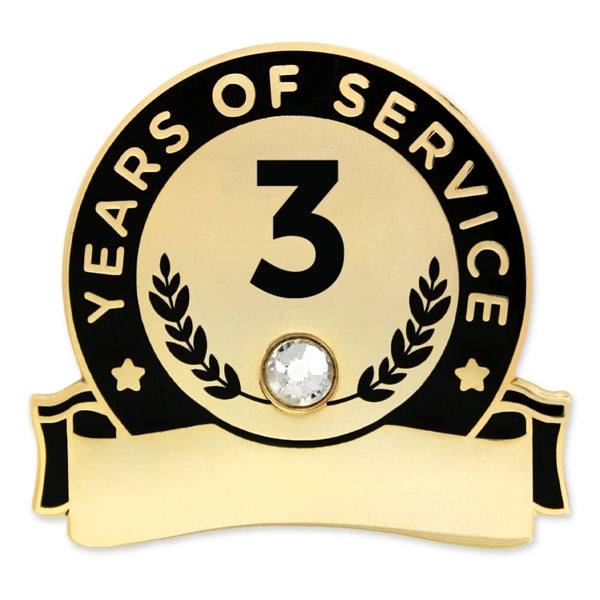 Years Of Service Pins-Engravable (1 thru 30, 35, 40)