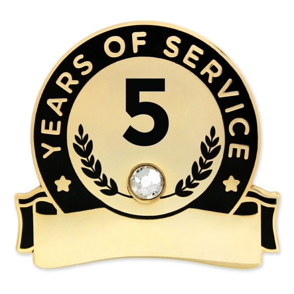 Years Of Service Pins-Engravable (1 thru 30, 35, 40)