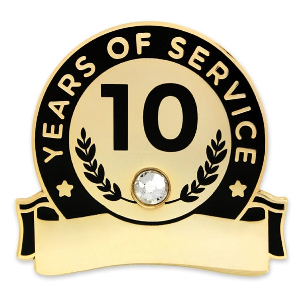 Years Of Service Pins-Engravable (1 thru 30, 35, 40)