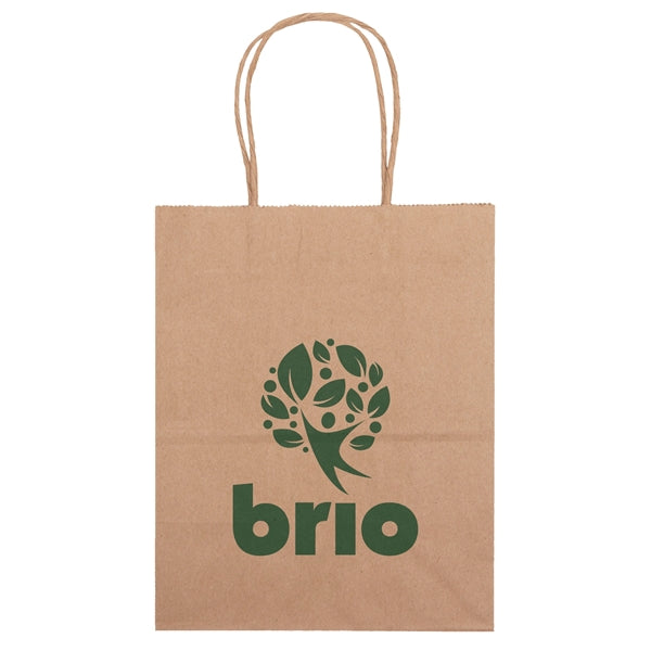 Eco Mini - Kraft-Brown Shopper - Flexo Ink Print