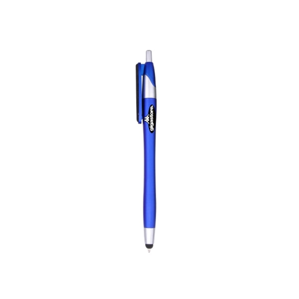 Metallic Colored Barrel Stylus Pen and Screen Cleaner