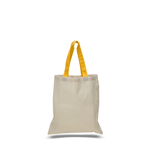 Cotton Economical Bag with Color Handles