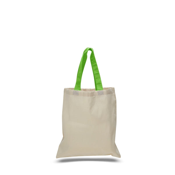 Cotton Economical Bag with Color Handles